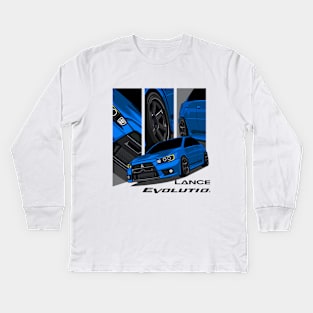 JDM Mitsubishi Evolution X Automotive T-Shirt Kids Long Sleeve T-Shirt